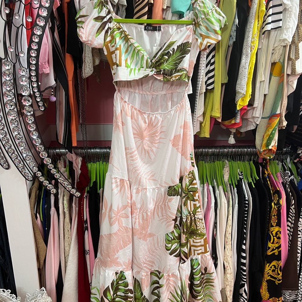 CBR tropical sexy cut out dress
